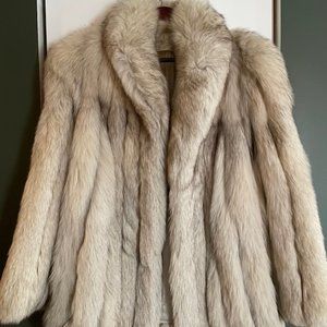 Blue/Silver Fox Fur Coat